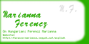 marianna ferencz business card
